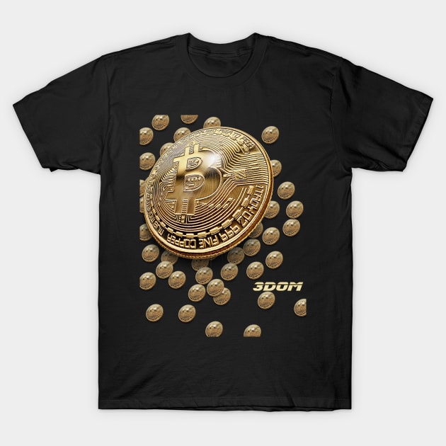 Bitcoin Cryptocurrency Digital Assets T-Shirt by PlanetMonkey